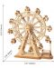 Puzzle 3D din lemn Robo Time de 120 de piese - Roata Ferris - 2t